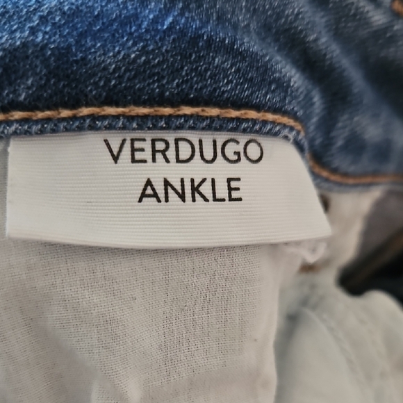 PAIGE Verdugo Distressed Blue Ankle Jeans - Picture 4 of 4